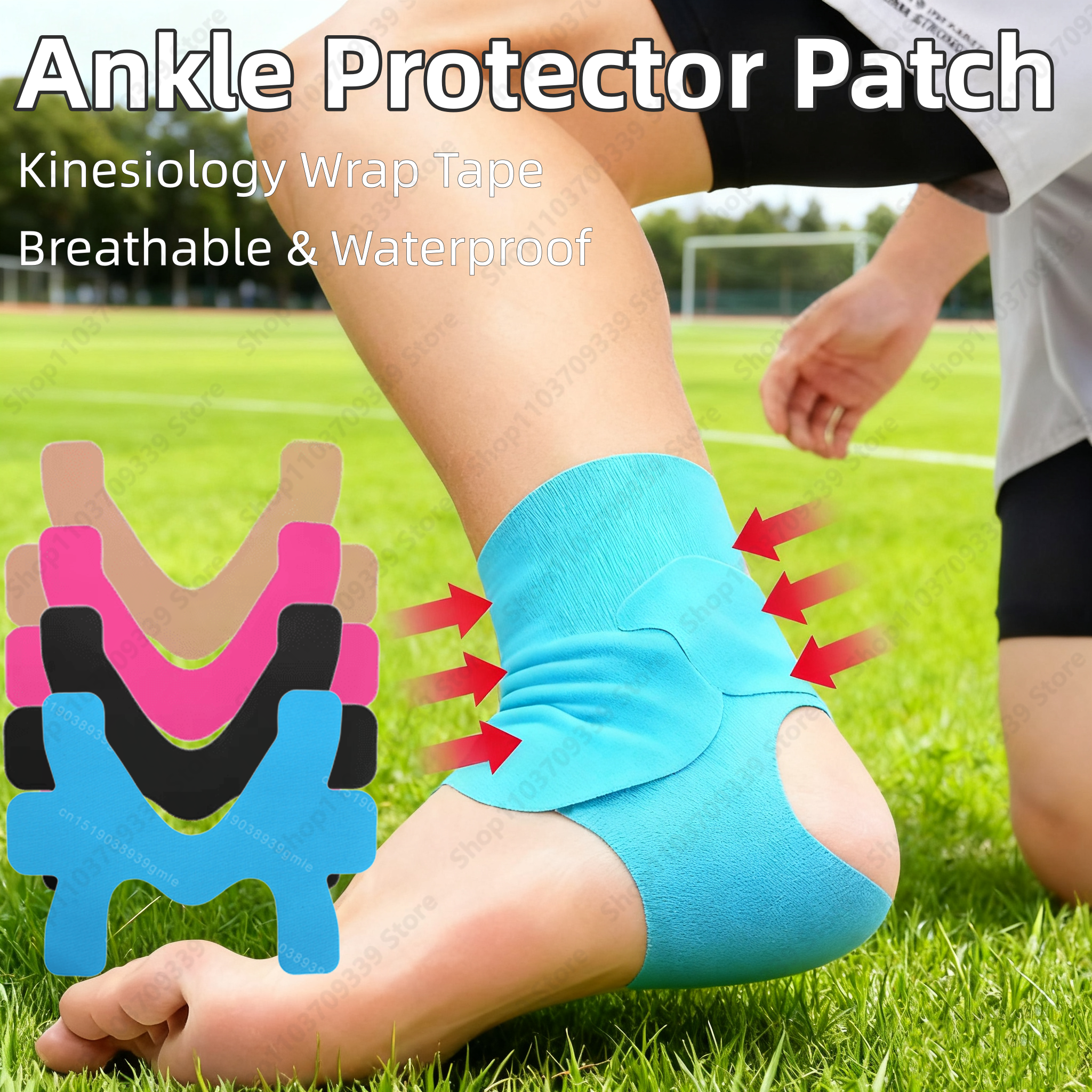 Sports Taping Precut - Precut Kinesiology Wrap Tape for Ankle