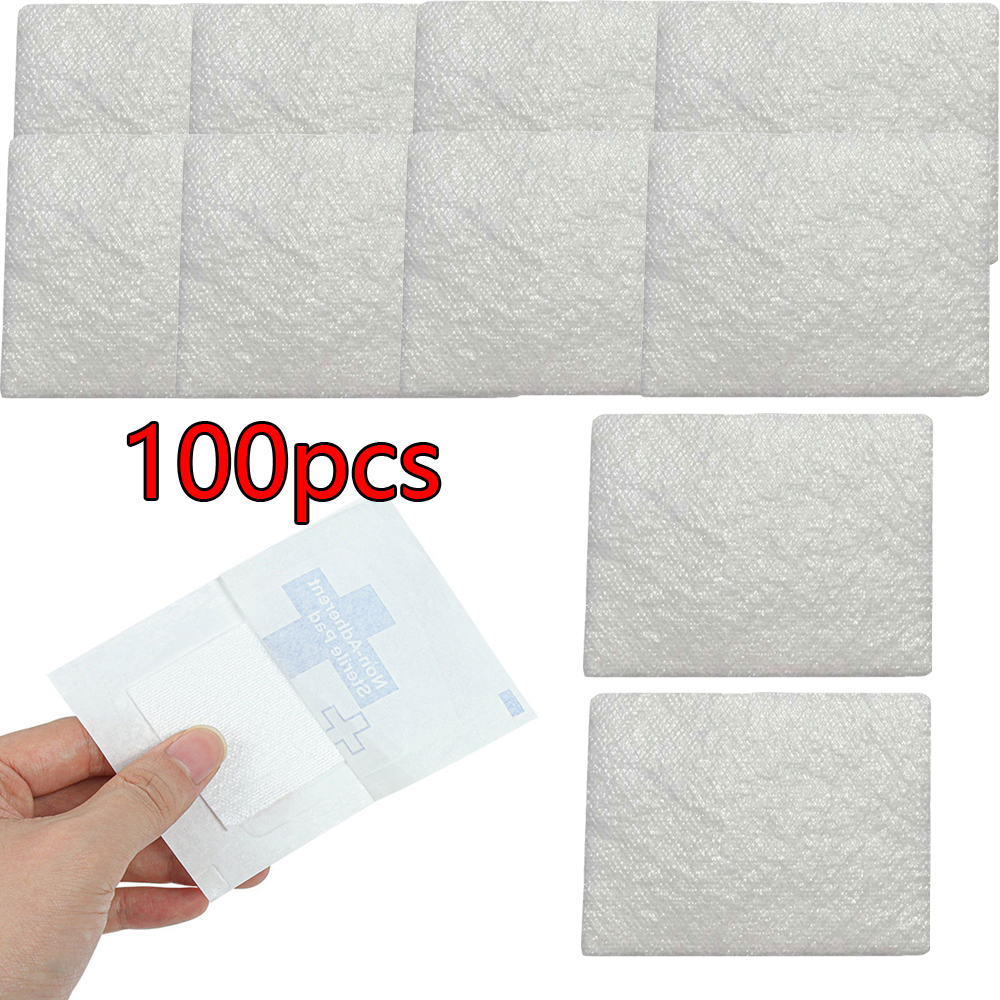 Health & Wellness Farmacia Inc - 100pcs 100% Cotton Gauze Pad Sterile