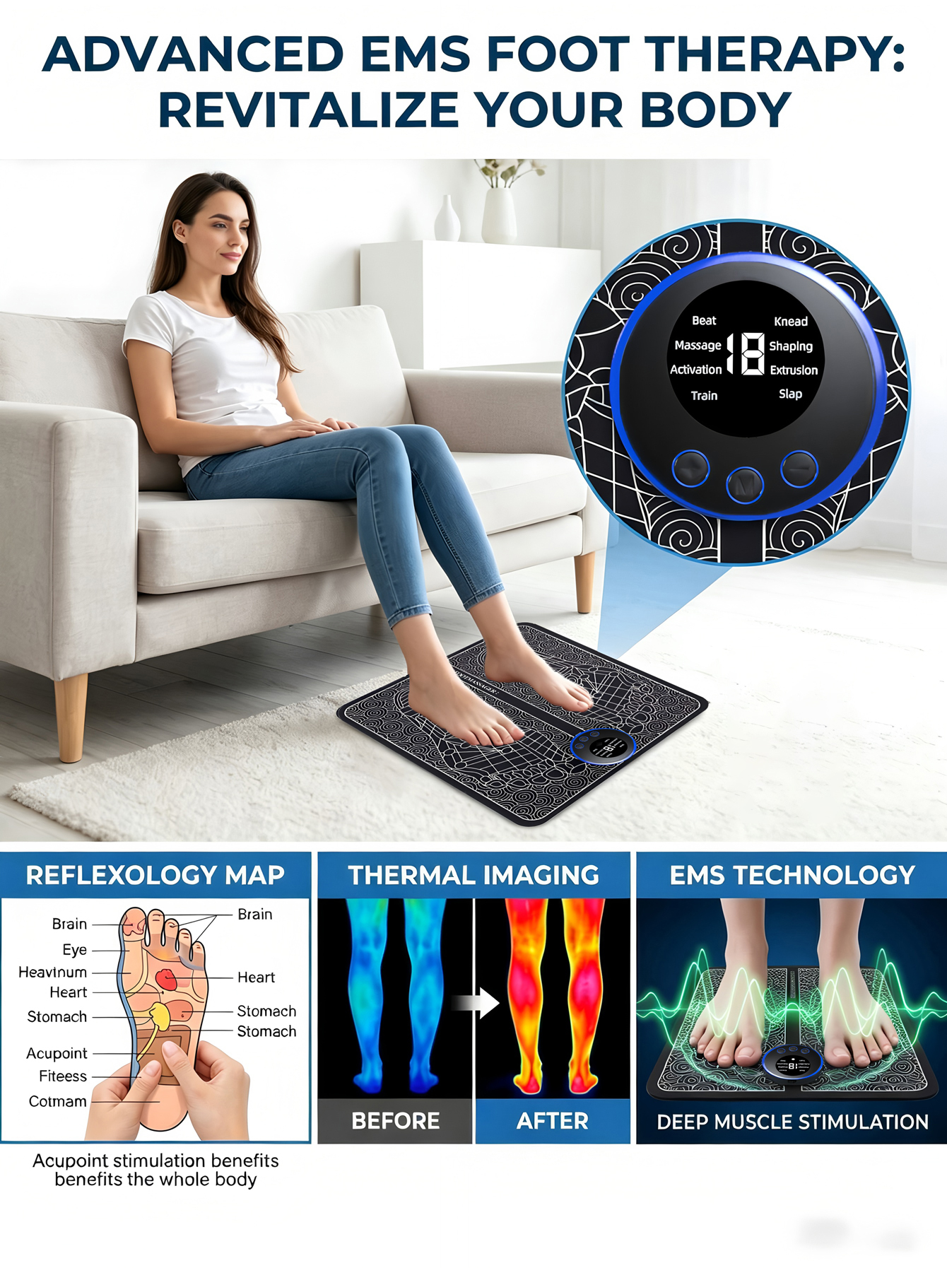Foot Massager Foot Therapy Mac - đánh giá và giá Ems Foot Massager