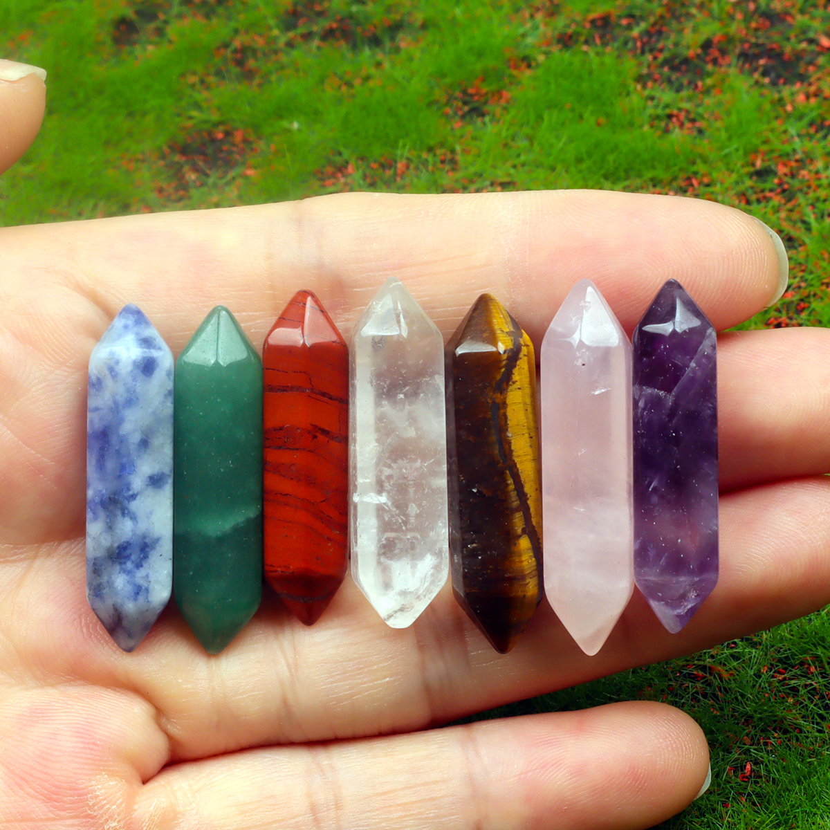 7-Piece Set Natural Crystal He - đánh giá và giá Healing Crystal Set