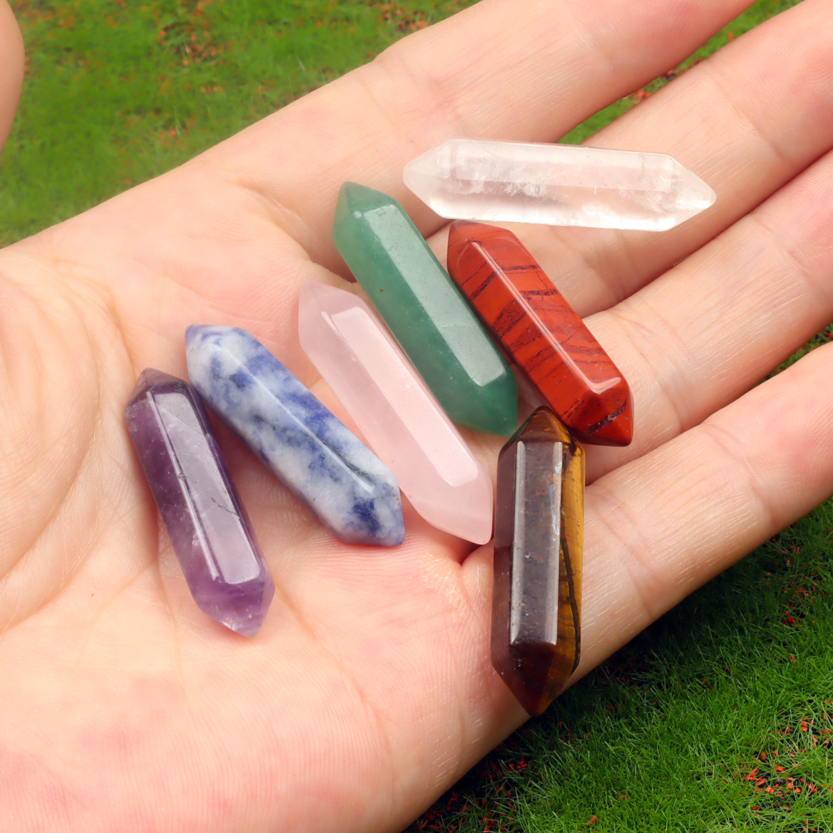 7-Piece Set Natural Crystal He - đánh giá và giá Healing Crystal Set