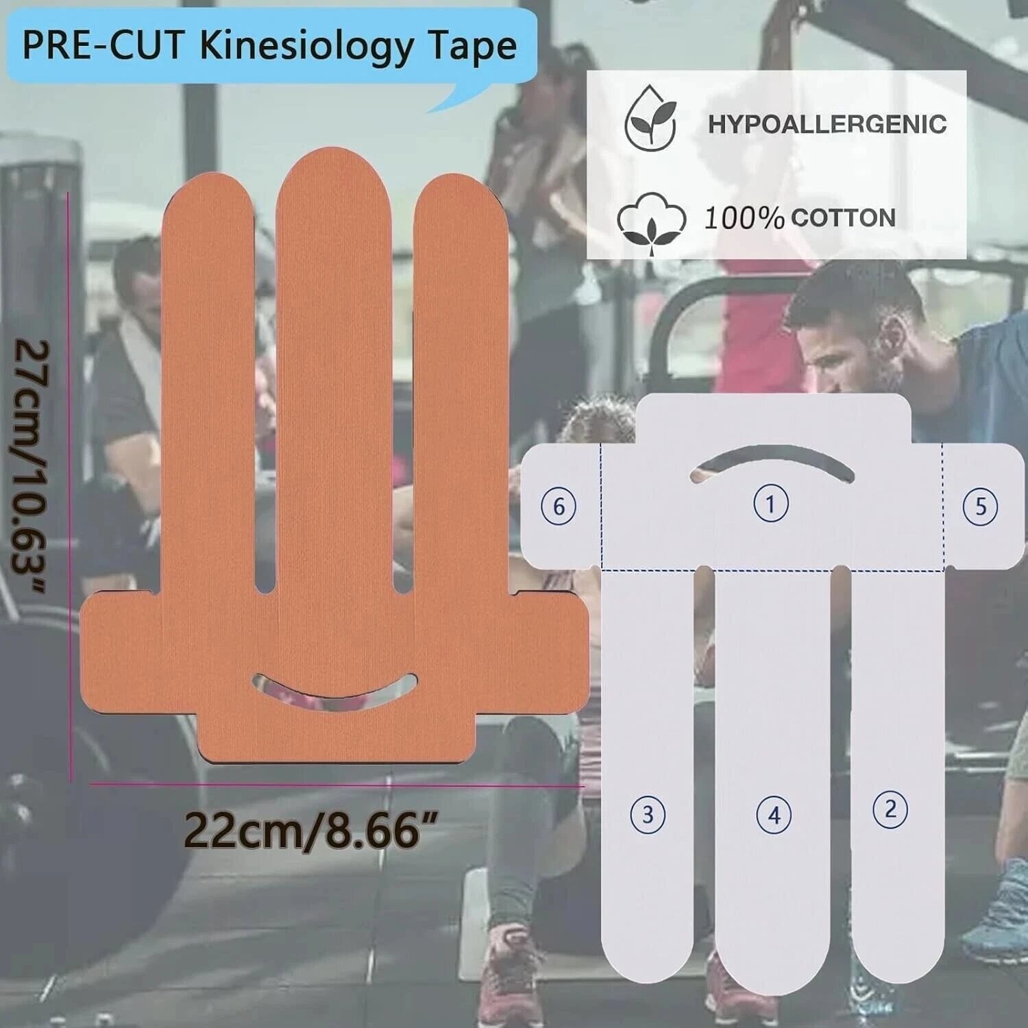 12pcs Cotton Elastic Kinesiolo - đánh giá và giá Sports Taping Precut