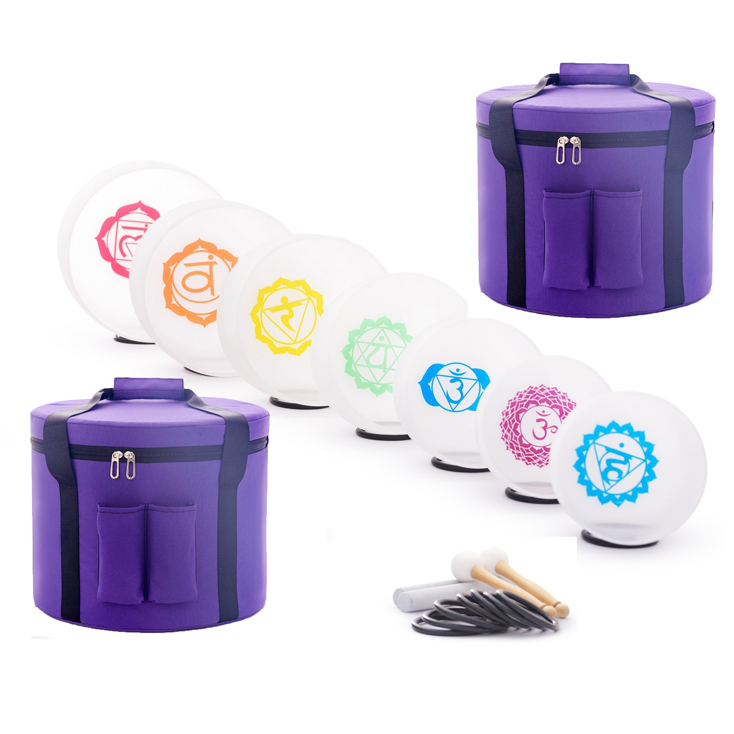 440/432HZ Color Chakra Frosted - đánh giá và giá Healing Crystal Set
