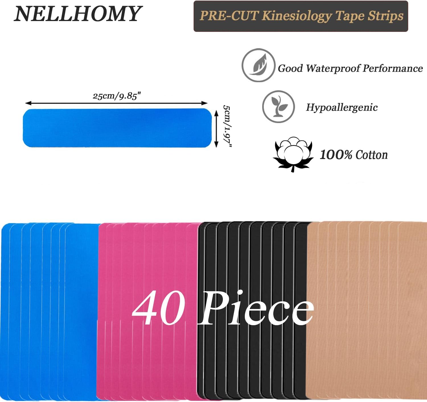 80pcs Sports Tape Cotton Elast - đánh giá và giá Sports Taping Precut